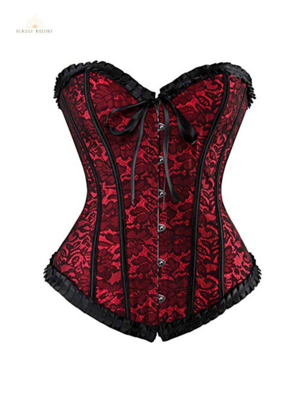 Women's Lace Up Corset Top Victorian Bustier Medieval Costume